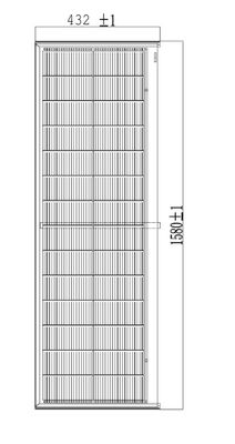 HJT CELLS 65W 70W 75W BIPV Güneş Plakeleri Dikdörtgen Tempered Glass Siyah Güneş PV Panelleri UL Listed / CE Sertifikalı