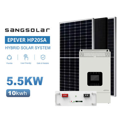 SANG Güneş Şebekesi Dışında Güneş Sistemi Ev İçin 3.5KW 5.5KW 48V 220V 230V 5kwh 10kwh 15kwh Lityum Pille