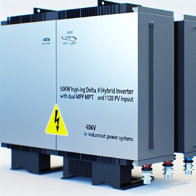 Endüstriyel güç sistemleri için çift MPPT ve 120kW PV Girişi ile 50kW 480V Yüksek Bacaklı Delta Hibrit Inverter