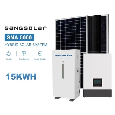 SANG Solar Inverter 5kw 10kw 15kw 15kwh Lityum Batarya Şebeke Fotovoltaik Güneş Paneli Sistemi