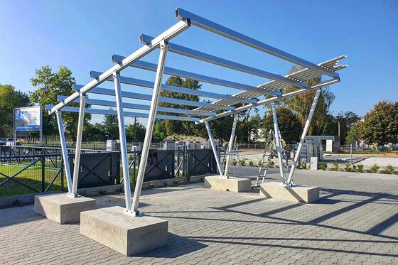 Modüler BIPV Montaj Sistemi - Çatıda Güneş Çadırı için Hazırlı Çerçeve ile 115mm Çelik Bracket